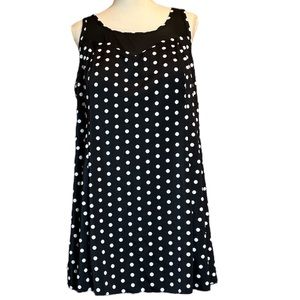 Swimsuits For All Black and White Retro Polka Dot One Piece